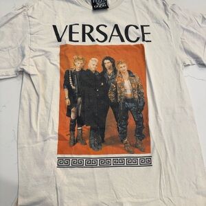 Versace White Tee with Vintage Graphic